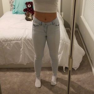 Blue spice light wash skinny Jean's